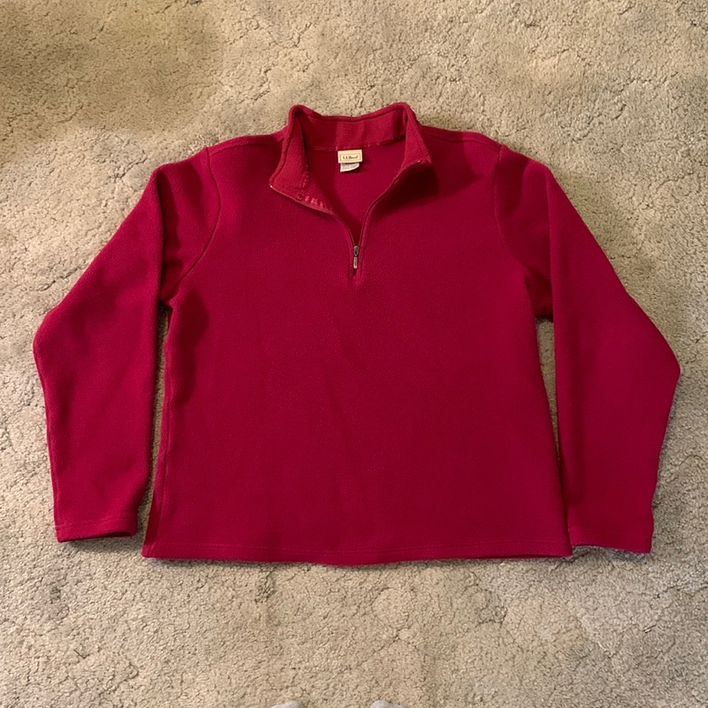 L.L. Bean 3 Quarter Zip Polartec Fleece Pullover